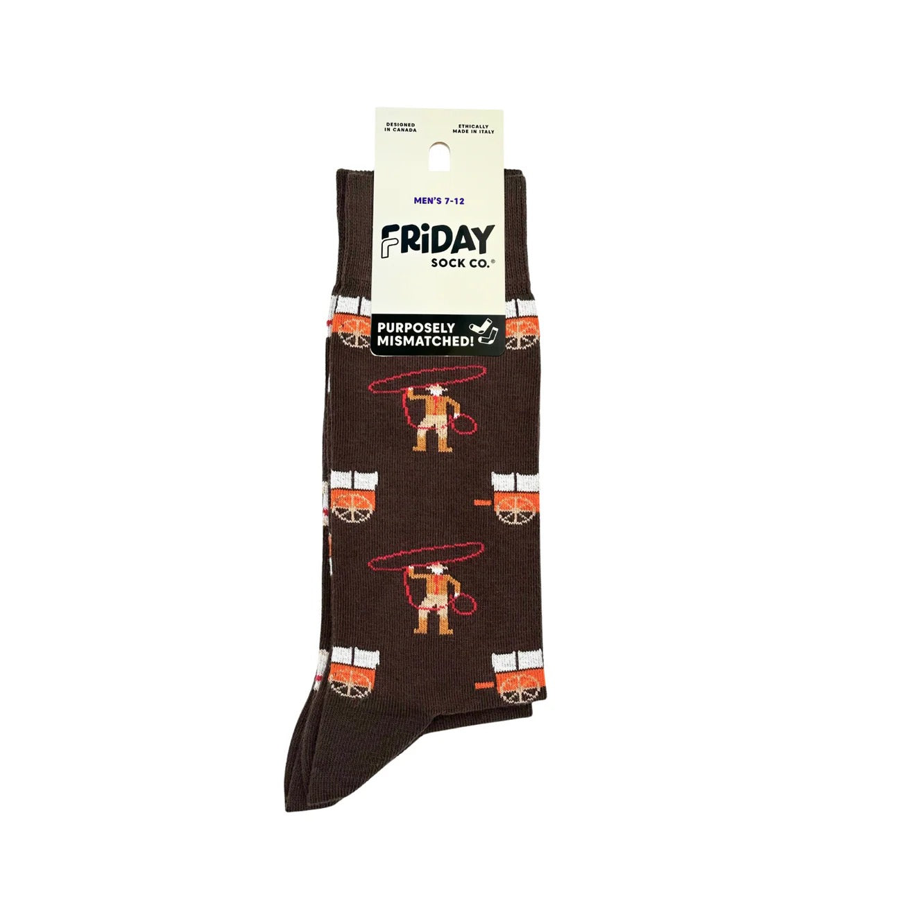 Retro Rodeo Mismatched Socks M