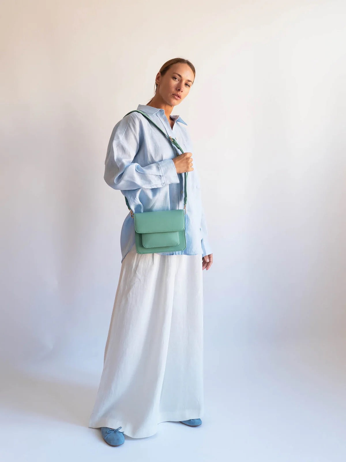 Cayman Pocket Structure Bag - Mint Green