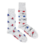 Gondola & Skier Mismatched Socks M