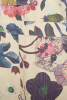 Floral & Bird Print Overalls