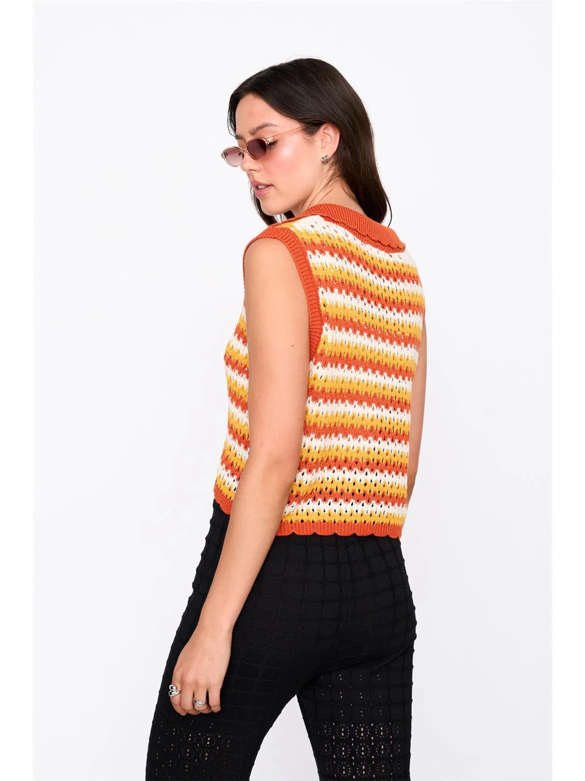 Orange Stripe Vest