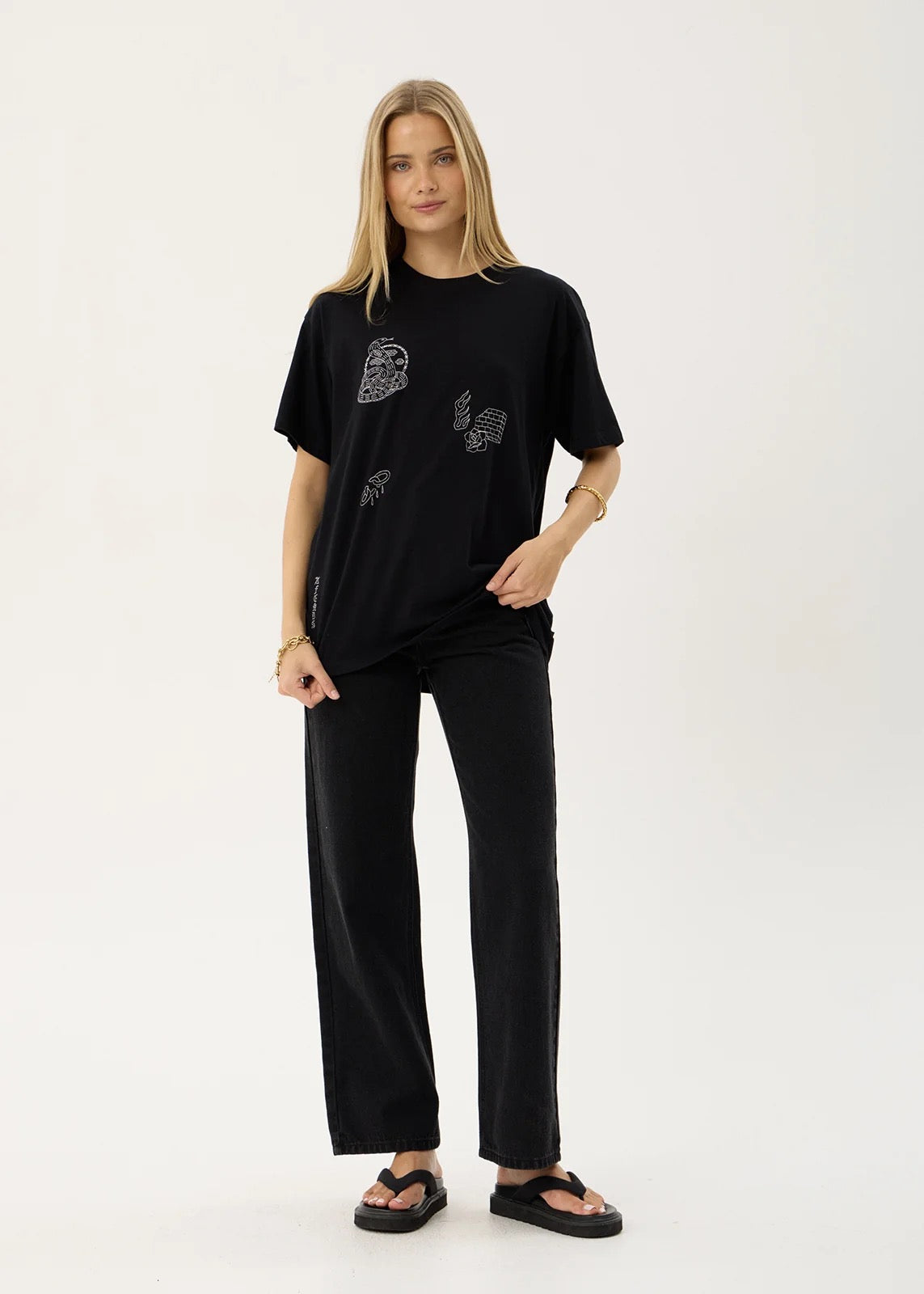 Unbound Recycled Oversized Tee - Black