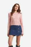 Dolly Slim Knit Tee - Mellow Rose