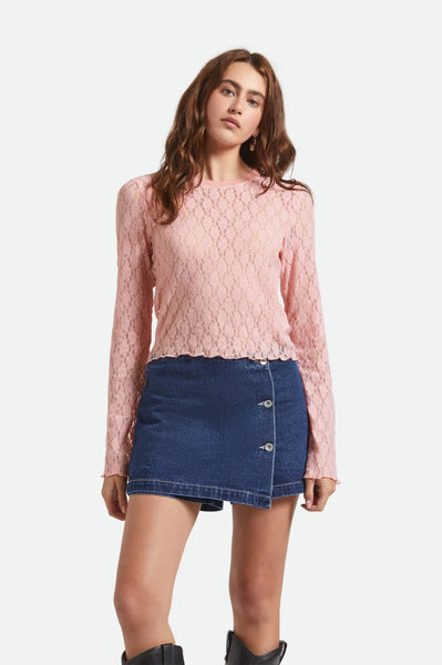 Dolly Slim Knit Tee - Mellow Rose