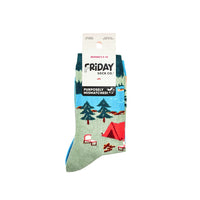 Canada Mountain Scene Mismatched Socks