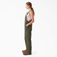 Relaxed Fit Bib Overalls - Rinsed Moss Green