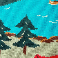 Canada Mountain Scene Mismatched Socks