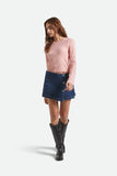 Dolly Slim Knit Tee - Mellow Rose