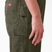 Relaxed Fit Bib Overalls - Rinsed Moss Green