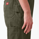 Relaxed Fit Bib Overalls - Rinsed Moss Green