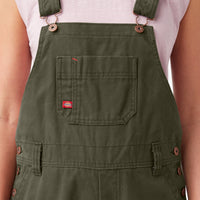 Relaxed Fit Bib Overalls - Rinsed Moss Green