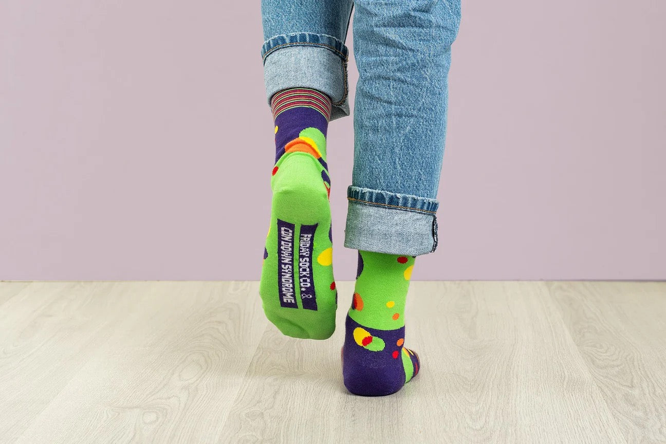 CDSS Canada Down Syndrome Society Bubbles Mismatched Socks