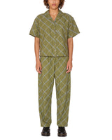 Lilith Diamond Stitch Short Sleeve Shirt - Olivine