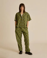 Lilith Diamond Stitch Short Sleeve Shirt - Olivine