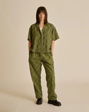 Lilith Diamond Stitch Short Sleeve Shirt - Olivine