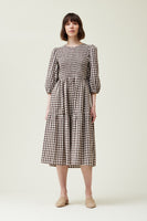 Smocked Bodice Dress - Natural