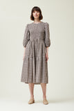 Smocked Bodice Dress - Natural