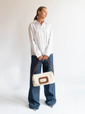 Esme Denim Bag - Pale Flax