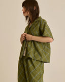 Lilith Diamond Stitch Short Sleeve Shirt - Olivine