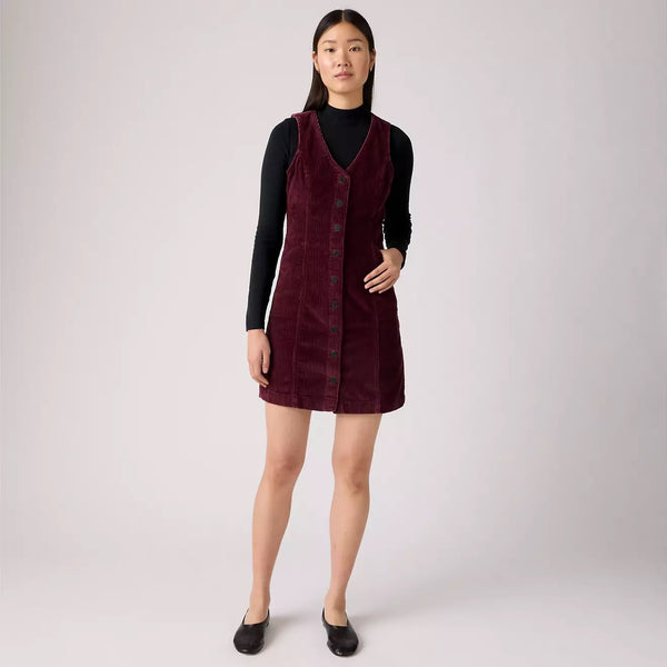 Vianna Vest Dress - Merlot
