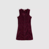Vianna Vest Dress - Merlot