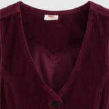 Vianna Vest Dress - Merlot