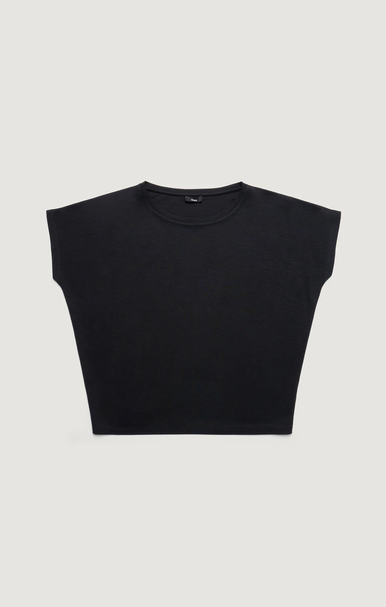 Luxe Touch Boatneck T Shirt - Black