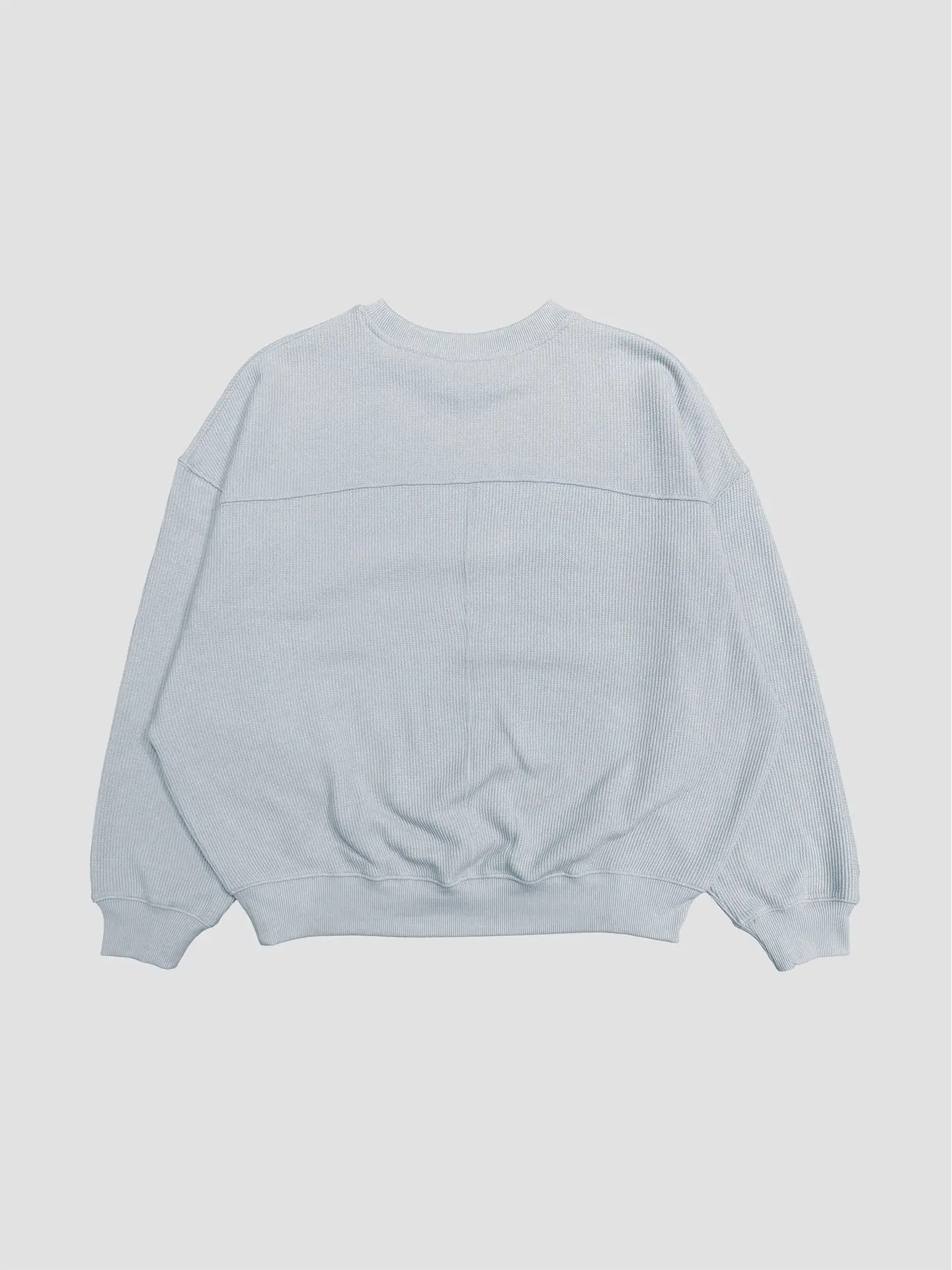 Oversized Waffle Knit Drop Shoulder Sweatshirt AAD108-TML