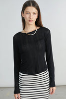 Black Open Pattern Shirt