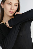 Black Open Pattern Shirt