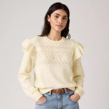 Shane Flutter Sleeve Sweater - Tofu