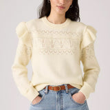 Shane Flutter Sleeve Sweater - Tofu