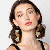 Emilie Angles Beaded Fringe Earrings