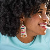 Dolly Colourblocks Beaded Fringe Earrings