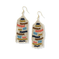 Dolly Colourblocks Beaded Fringe Earrings