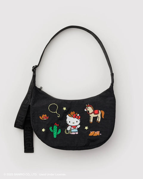 Medium Nylon Crescent Bag - Hello Kitty Western