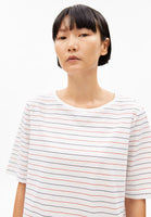 Finiaa French Riviera Tee - White/Coral Blush/Night Sky