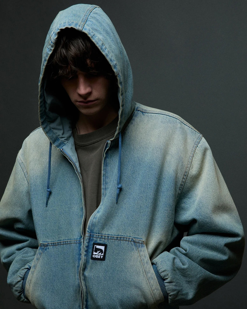 Glen Zip Up Jacket - Indigo Archive