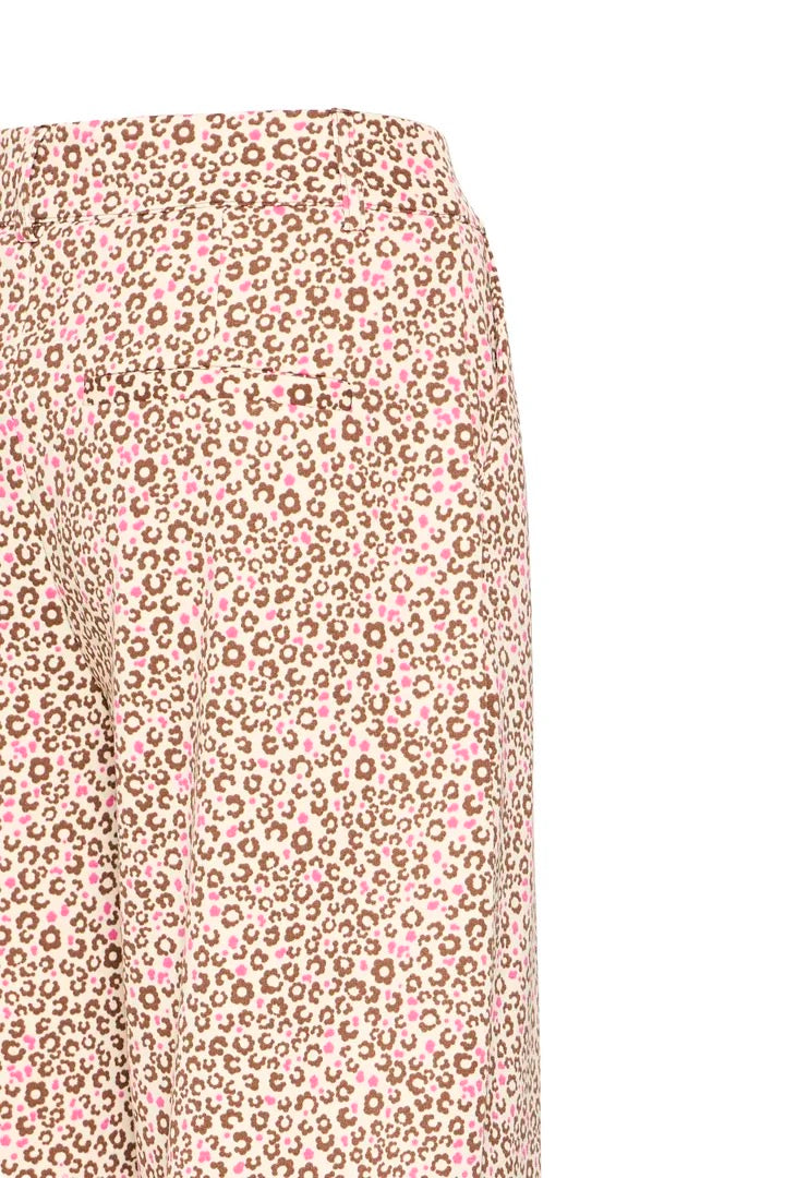 Kate Print Pant 42 - Beige/Pink