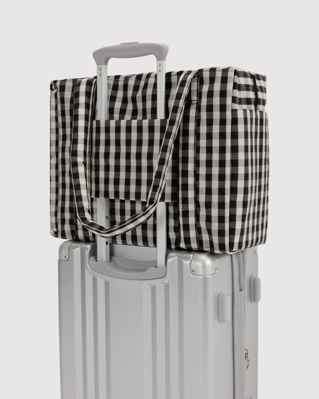 Small Cloud Carry-On - Black & Cream Gingham