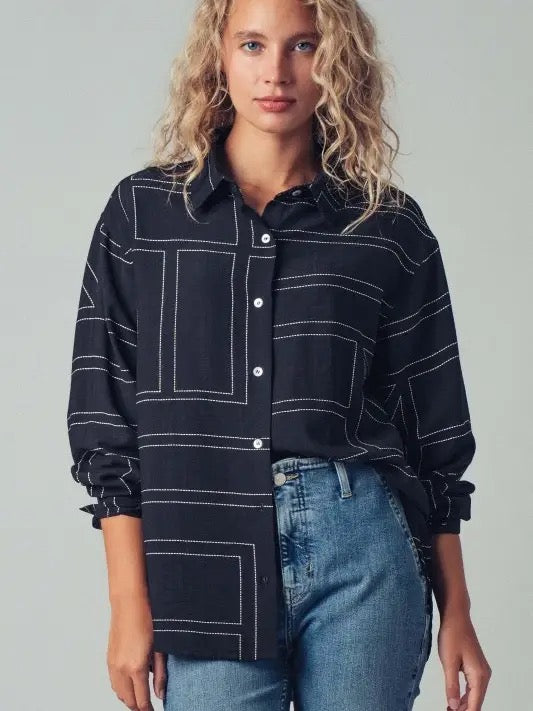 Geo Button Up Shirt