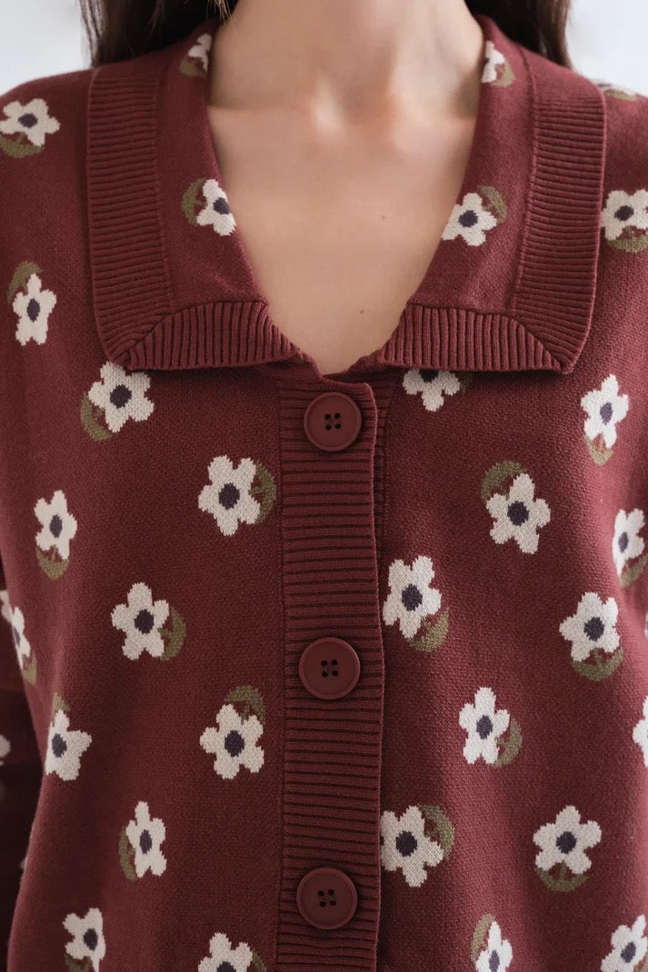 Santini Jacquard Cardigan
