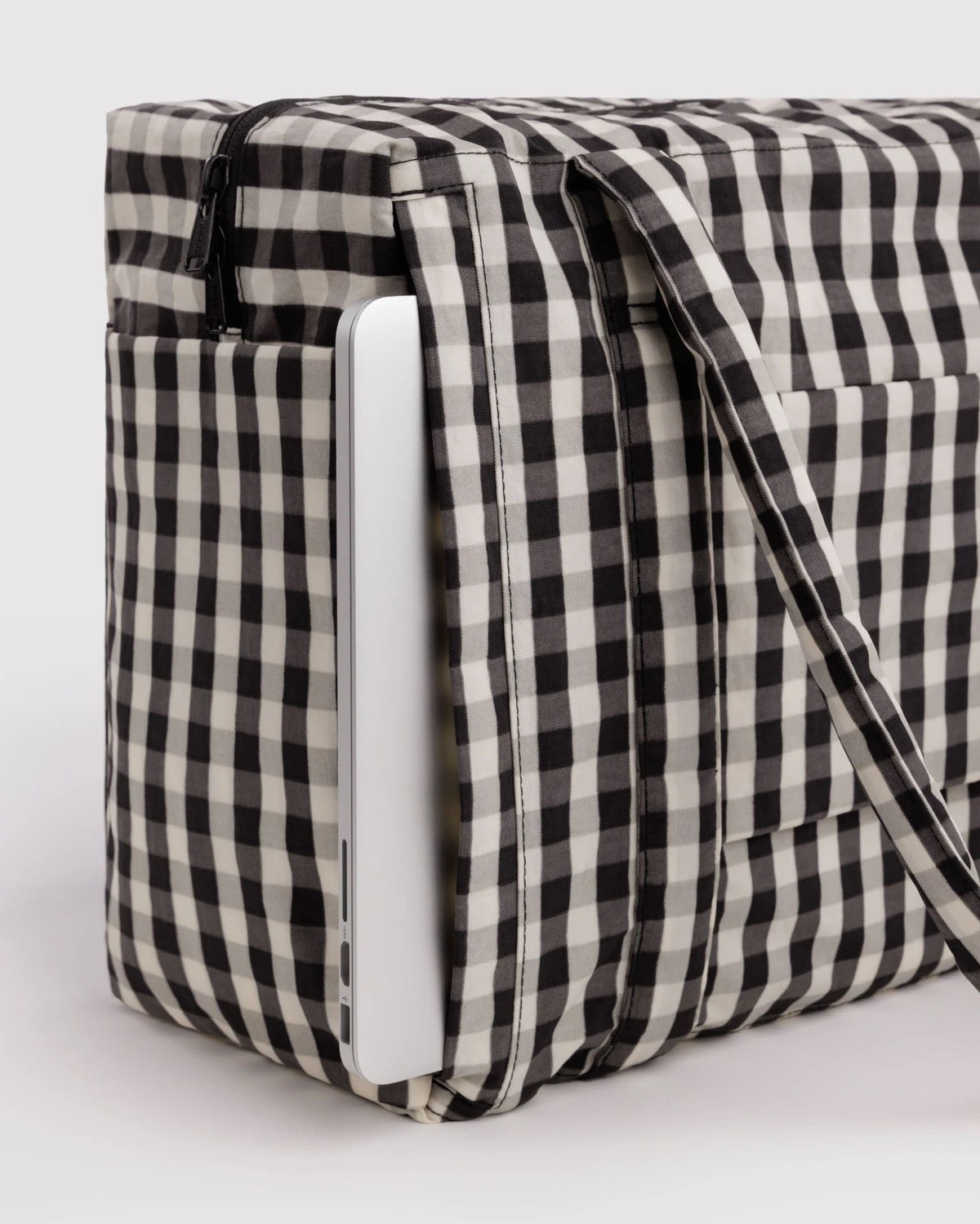 Small Cloud Carry-On - Black & Cream Gingham
