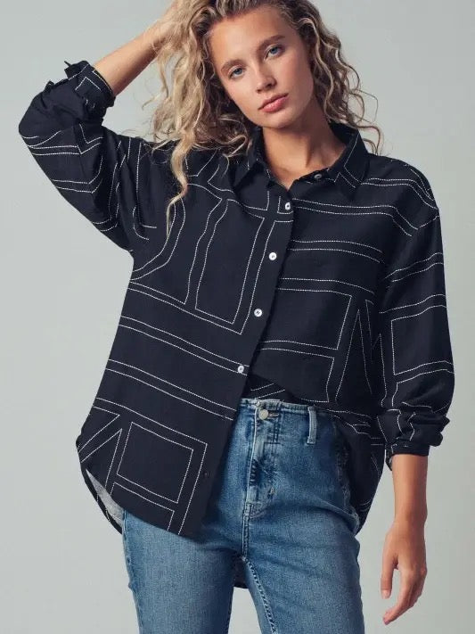 Geo Button Up Shirt