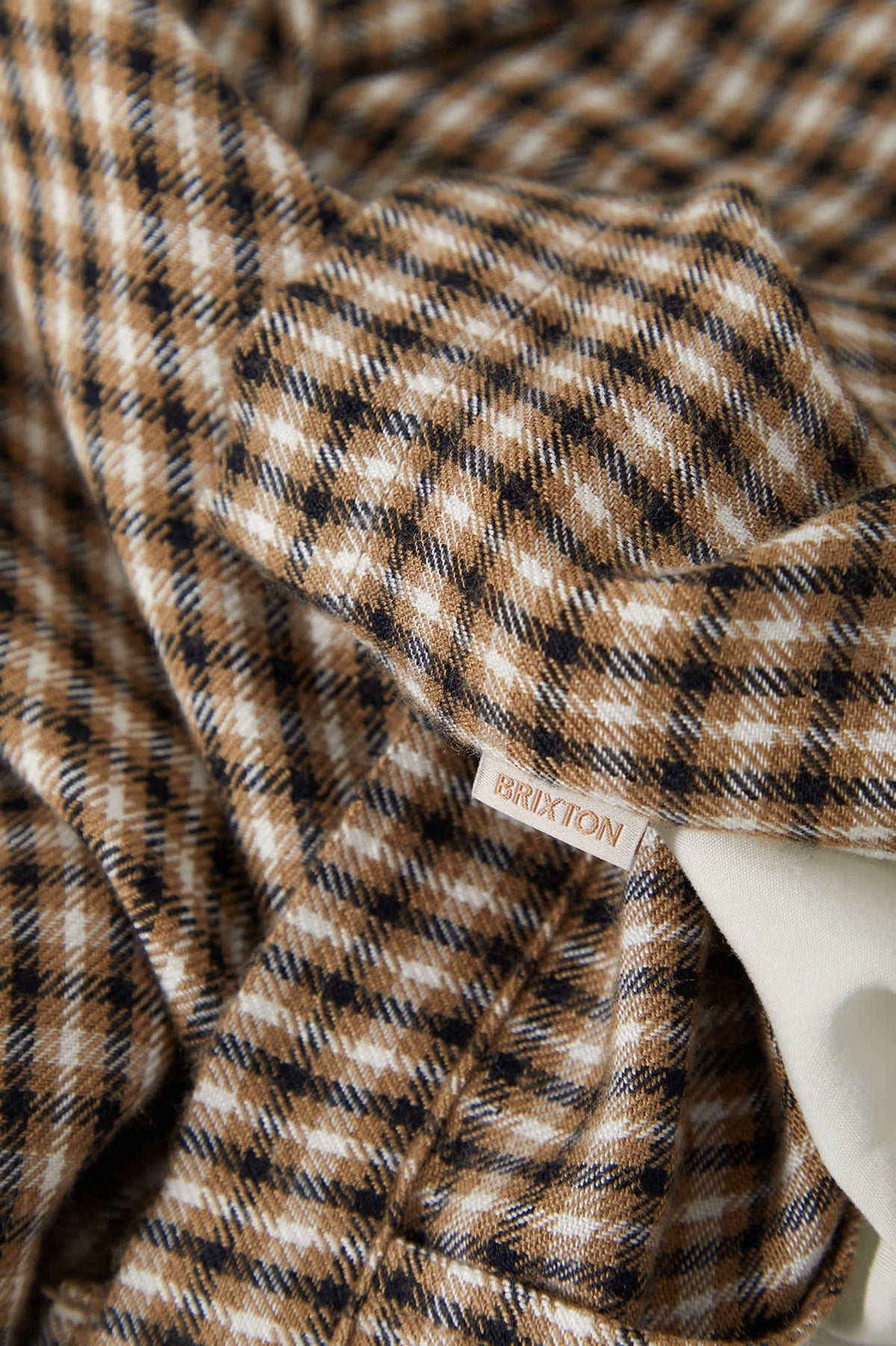 Silky Bowling Button Down - Khaki/Off White/Black