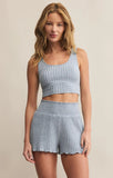 Zoe Rib Tank - Light Denim