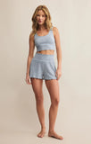 Zoe Rib Tank - Light Denim