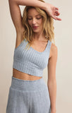 Zoe Rib Tank - Light Denim