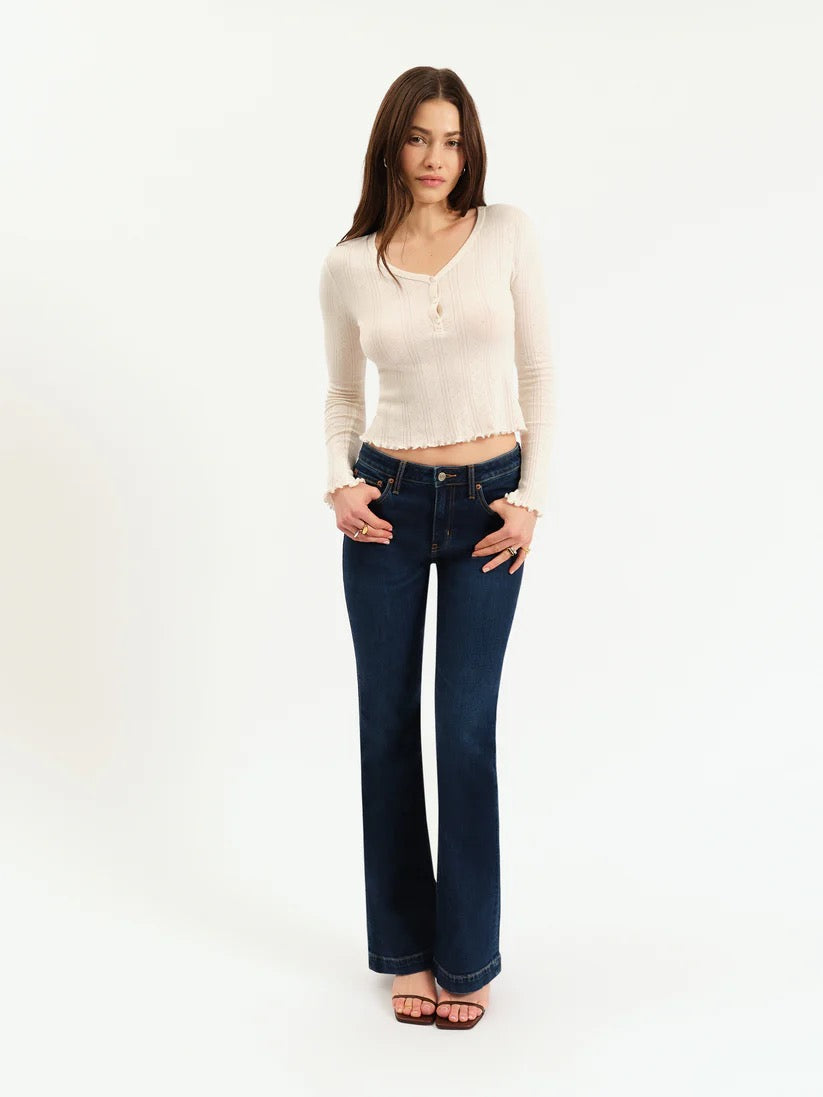 Heartbreaker Mid Rise Flare - Hit Maker
