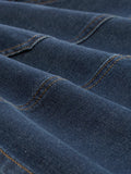 Detailed Mini Denim Skirt